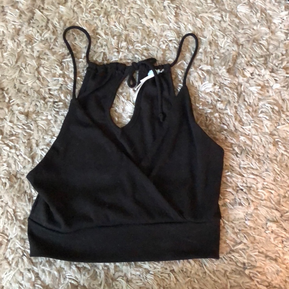 Urban Outfitter criss cross black tank